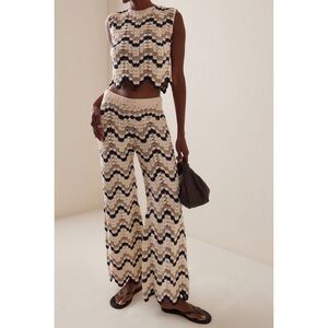 ESCVDO Safi crochet pants NWT